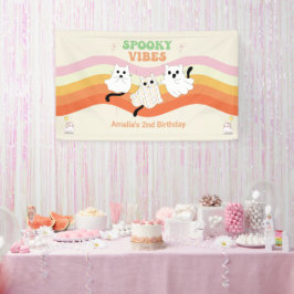 Spookes Vibes Retro Halloween Ghost Birthday