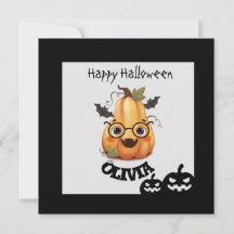 Spookin Pumpkin com óculos Cartão de Dia das Bruxa