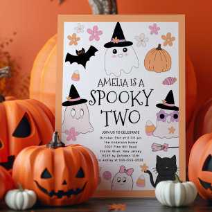 Spooky Dois Convites de aniversário