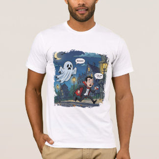 Spooky Ghost persegue Vamire Halloween T-Shirt