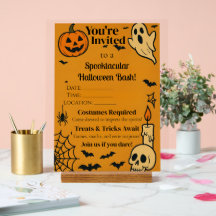 Spooky Halloween Bash Invite | Fantasmas e Jogos