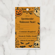 Spooky Halloween Bash Invite | Fantasmas e Jogos