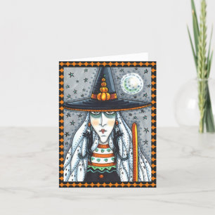 SPOOKY HALLOWEEN WITCH, CARTÃO DE ARELHOS DE GATO