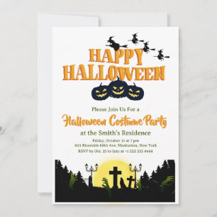 Spooky Happy Halloween Convite de festas 1