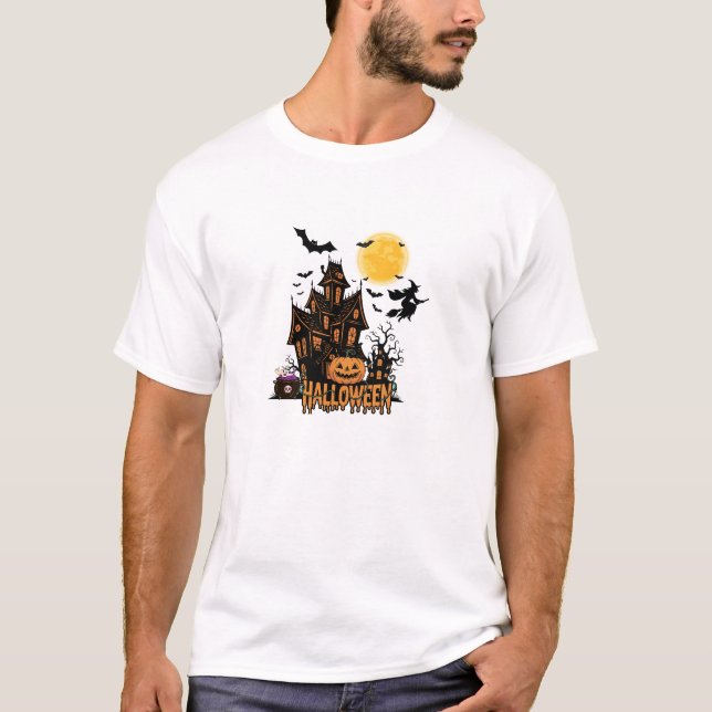Spooky Haunted House T-Shirt (Frente)