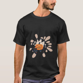 Spooky Splash Halloween Pumpkin T-Shirt