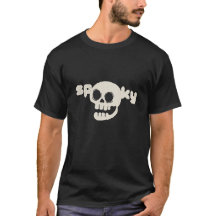 "Spooky" Typografia do crânio T-Shirt | Halloween 
