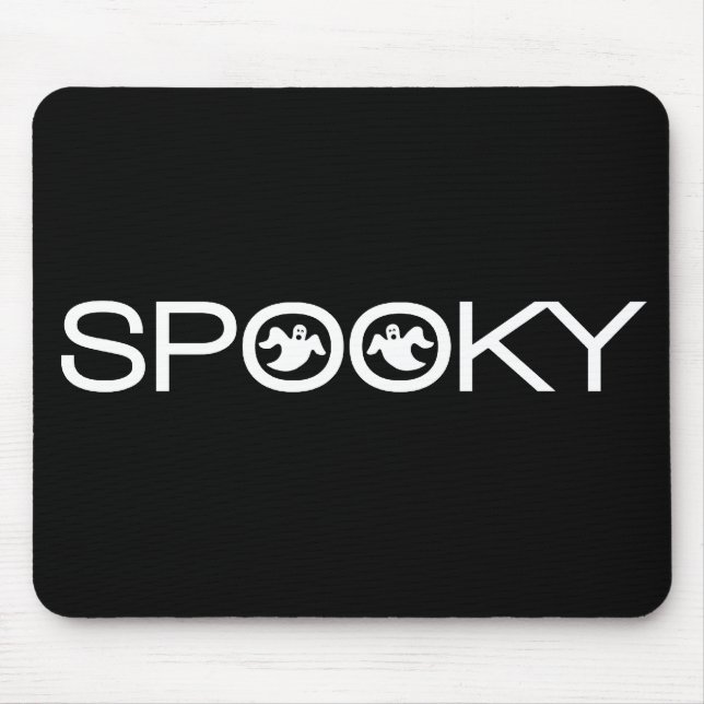 Spooky Typografia Halloween Mousepad (Frente)