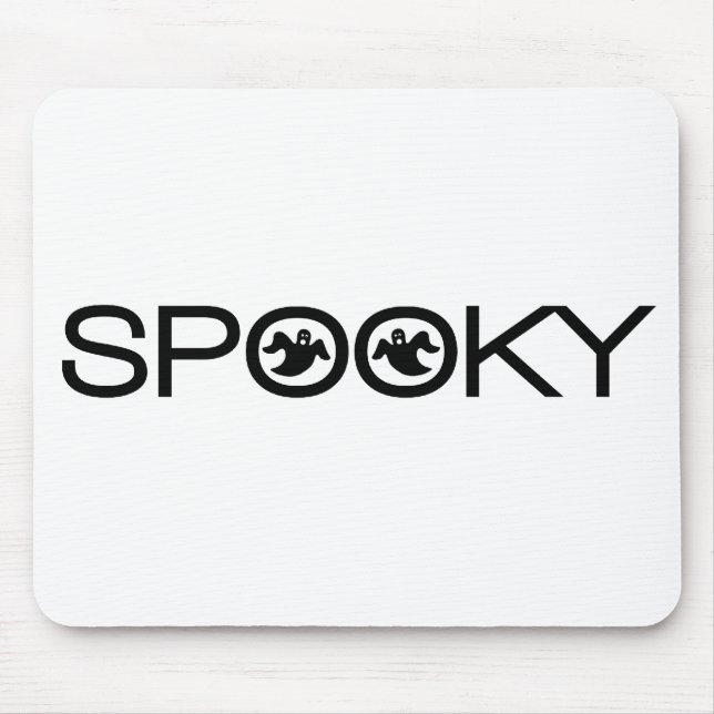 Spooky Typografia Halloween Mousepad (Frente)