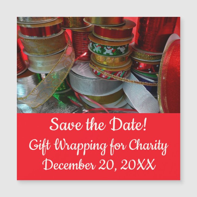 Spools de Férias de Natal Vermelho e Dourado (Frente)