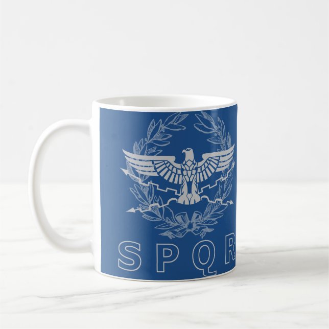 SPQR a caneca do emblema do império romano (Esquerda)