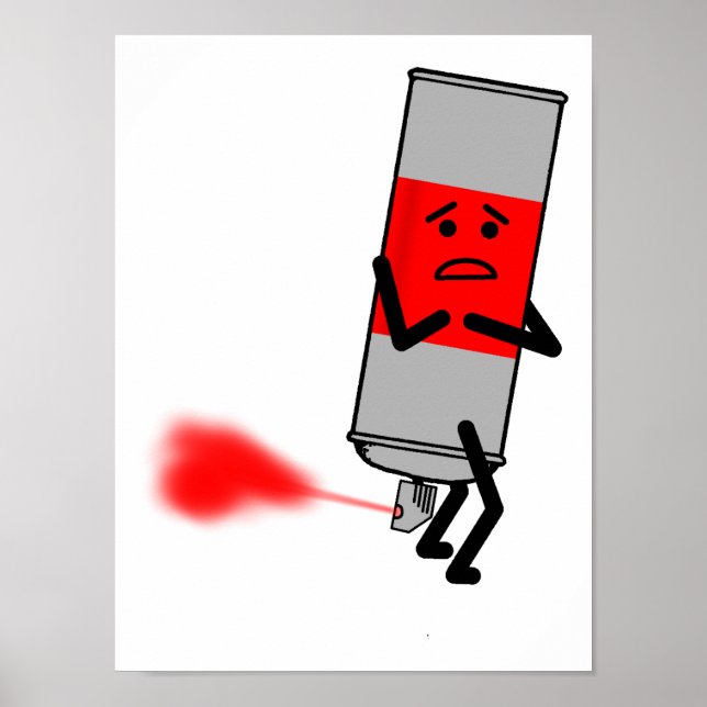 Spray Fart Paint Engraçado Poster (Frente)