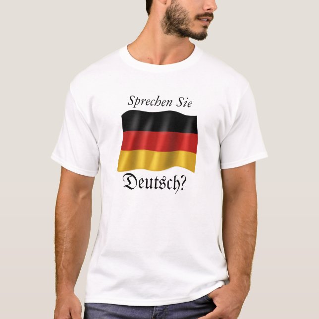 "Sprechen t-shirt básico de Sie Deutsch" (Frente)