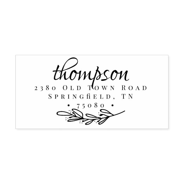 Sprig de Carimbo de Autoimpressão de Endereço de D (Design)