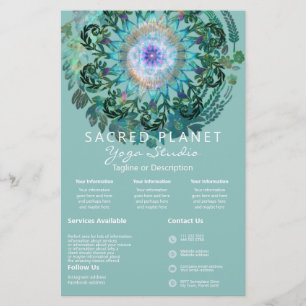 Spring Dreams Mandala Teal Intro   Services Flyer