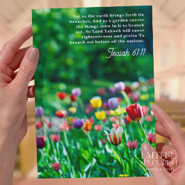 Spring Flowers Scripting Church Bulletin Modelo