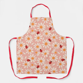 Spring Ladybugs and Daisies Mom Apron