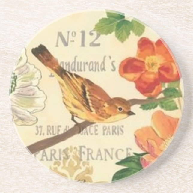 Springtime em França Porta copos Vintage (Frente)