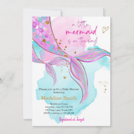 Sprinkle Girl, Chá de fraldas Smermaid, Convite Ro