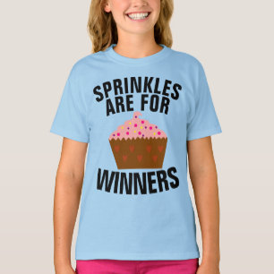 SPRINKLES SÃO PARA WINNERS CUPCAKE T-shirts GAROTA