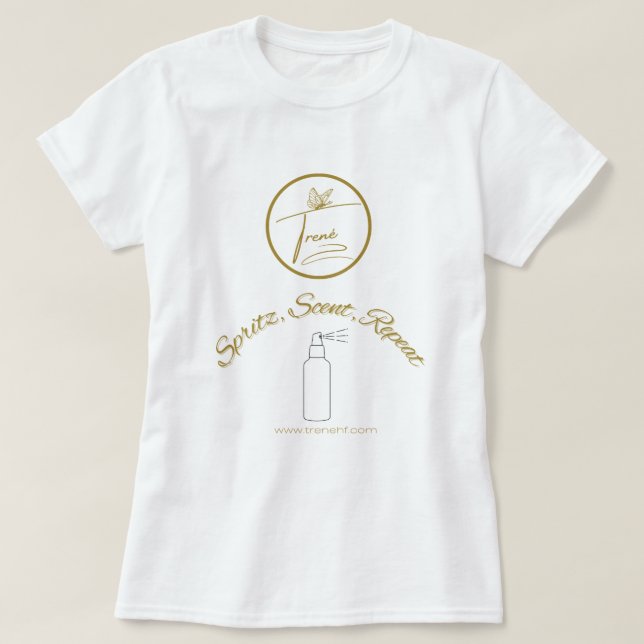 Spritz, Scent, Repetir Camisa (Frente do Design)