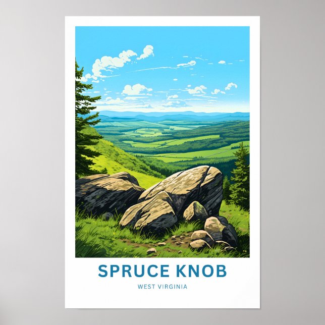 Spruce Knob West virginia Viagem Impressão (Frente)