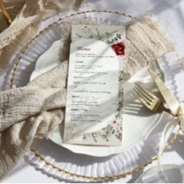 Spruce & Lace | Menu Winter Floral Wedding