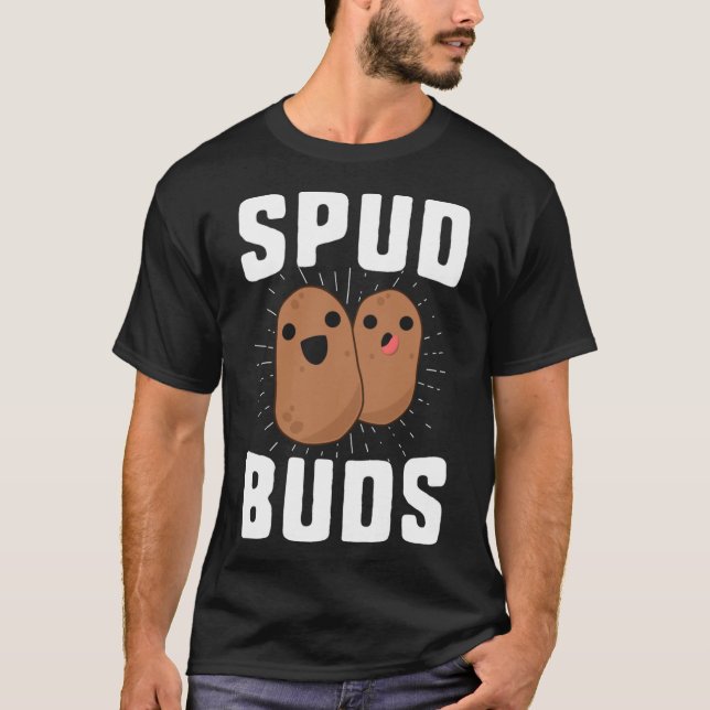 Spud Buds Funny Potato T-Shirt Friend Team Vegetab (Frente)