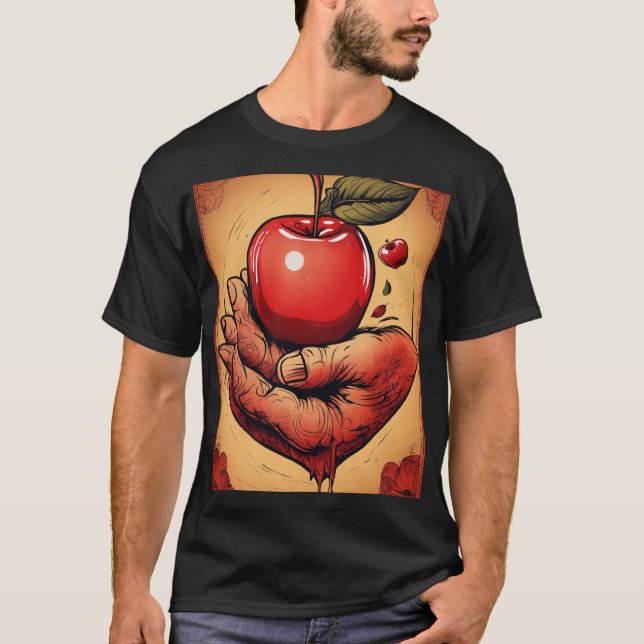 "Squeeze of Love - Tattoo-Inspired T-Shirt Design" (Frente)