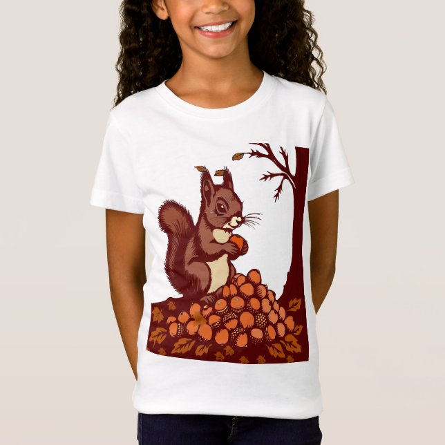 🐿️ Squirrel Fine Jersey T-Shirt Kids  (Frente)