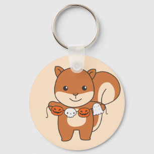 Squirrel Happy Halloween Pumpkin Costume Chaveiro