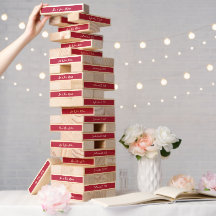 Sr. & A Torre Topple do Jogo de Casamento Magenta