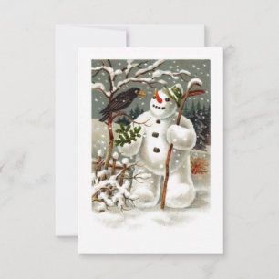 Sr. Boneco de neve e Sr. Corvo Convite