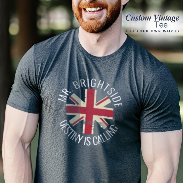 Sr. Brightside Custom British Flag T-Shirt (Criador carregado)