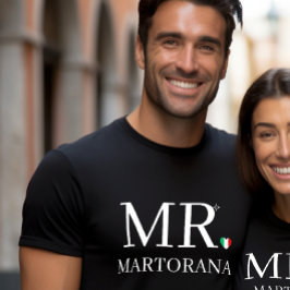SR. Camisa Coração Bandeira Italiana Sobrenome Per
