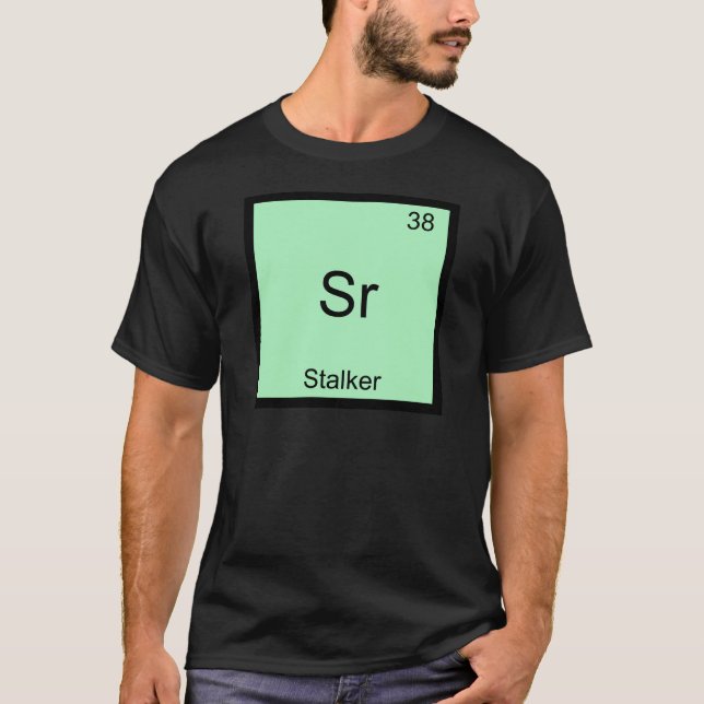 Sr - Camisa engraçada do símbolo do elemento quími (Frente)
