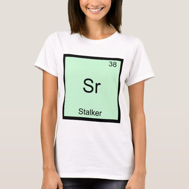 Sr - Camiseta engraçada com símbolo de elemento qu (Frente)