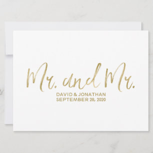 Sr. e Sr. Sinal de casamento   GAY NA MODA DOURADO