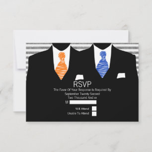 Sr. e Sr. Suit Orange Blue Gravatas RSVP