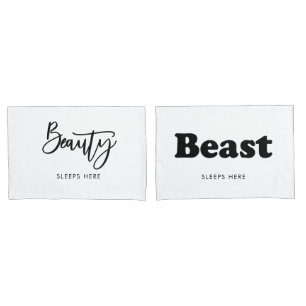 Sr. e Sra. Beauty e Casal Pillowcase