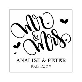 Sr. e Sra. - Carimbo de casamento personalizado
