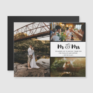 Sr e Sra Colagem de Fotos de Casamento Obrigado