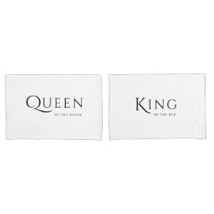 Sr. e Sra. King e Rainha Casal Pillowcase
