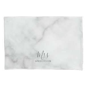Sr. e Sra. Marble Modern Script Wedding Elegante