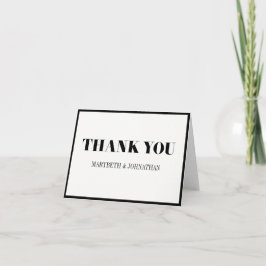 Sr. e Sra. Modern Bold Cartões de agradecimentos d