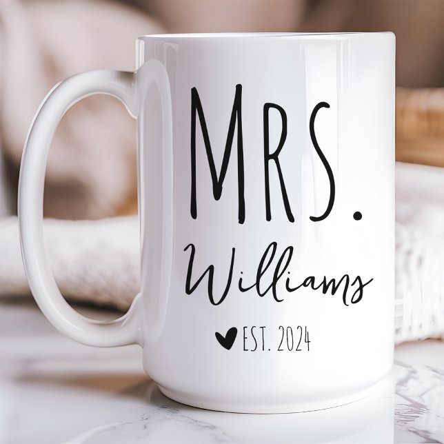 Sr. e Sra. Mug, caneca de casal, caneca de casamen (couple gift idea, Mr and Mrs gift, personalized wedding mug, custom anniversary mug, Valentine gift )
