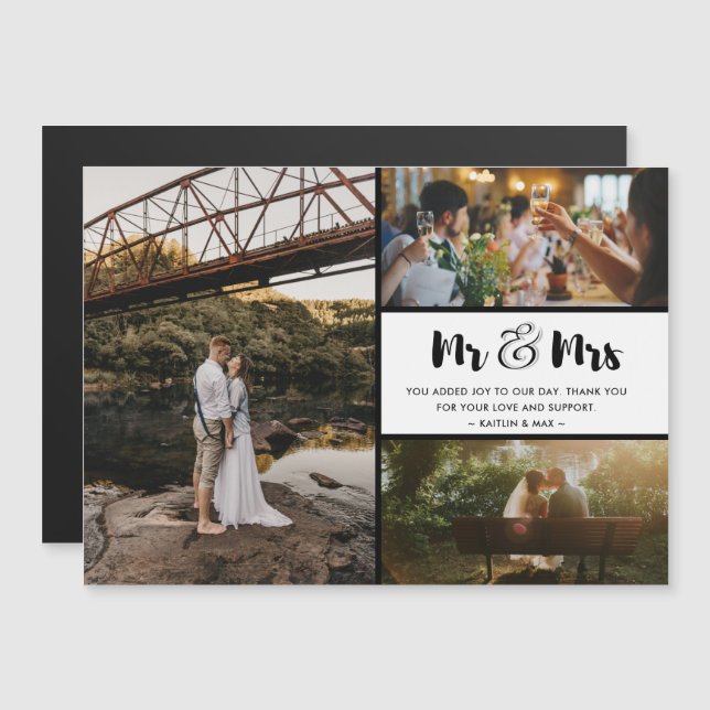 Sr. e Sra. Obrigado Colagem Fotográfica (Frente/Verso)