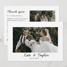 Sr. e Sra. Photo Wedding Cartões de agradecimentos