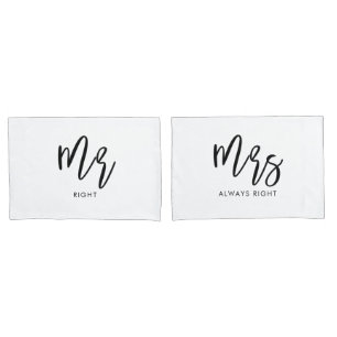 Sr. e Sra. Wifey e Casal Hubby Pillowcases
