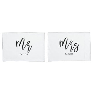 Sr. e Sra. Wifey e Casal Hubby Pillowcases